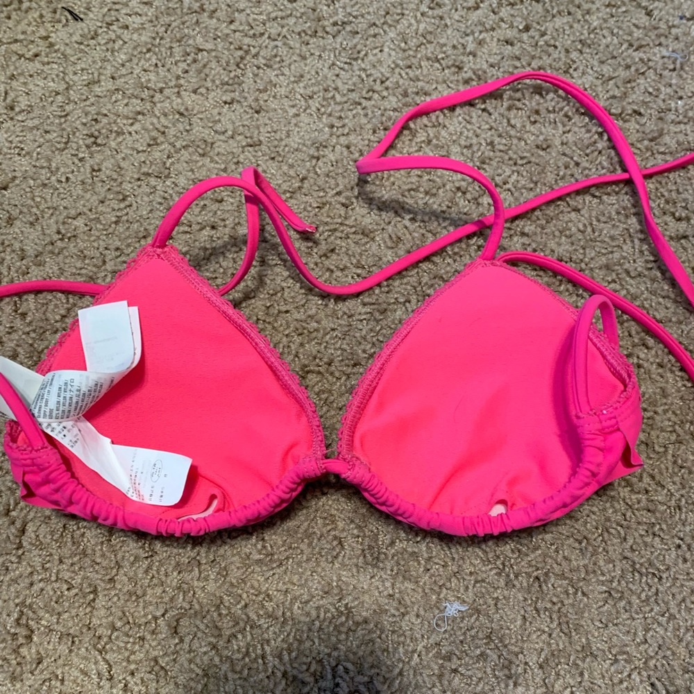 Hot Pink Ruffle Bikini Top - Picture 2 of 2
